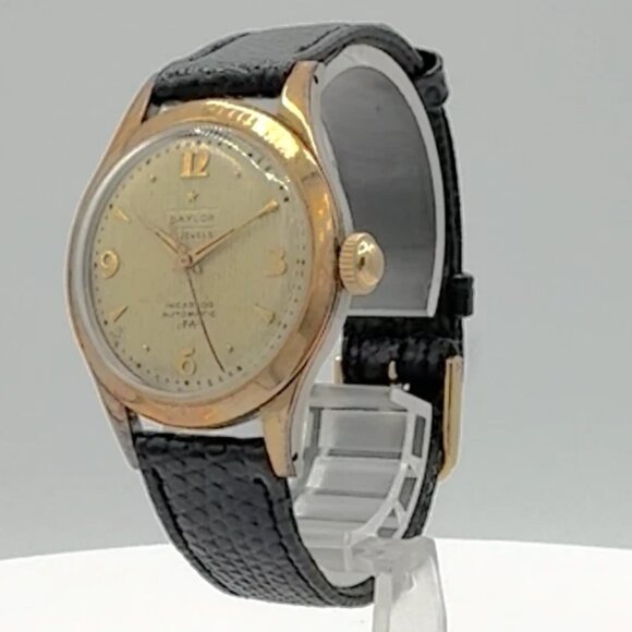 Vintage 33mm Baylor FA Men's Automatic Wristwatch AS 1861 Swiss Gold Capped - Picture 1 of 5